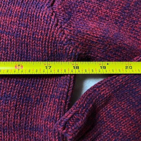 Lands End RollNeck Sweater Womens Extra Large XL Fisherman Birdseye Cotton - Picture 6 of 8